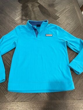 Vineyard Vines Kids L (16) Blue  Turquoise Zip-Up Pullover